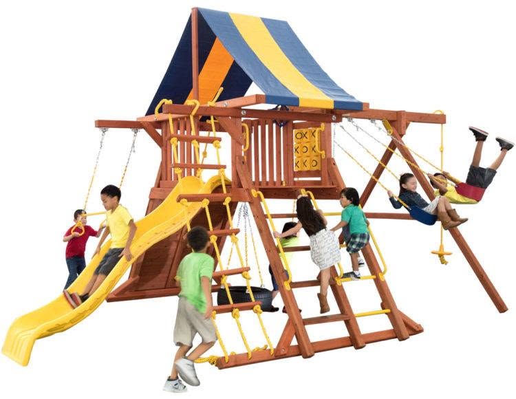 Parrot Island Playcenter w/ BYB Tarp and Yellow Wave Slide