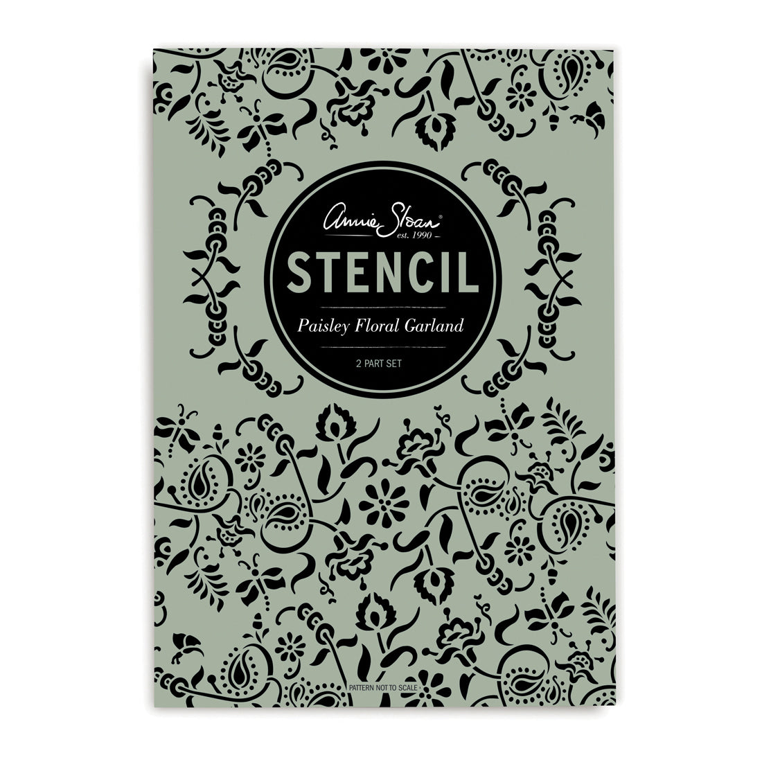 Paisley Floral Garland Stencil