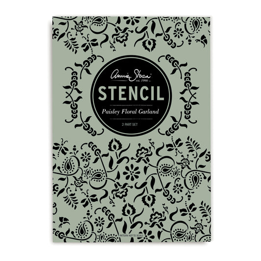 Paisley Floral Garland Stencil